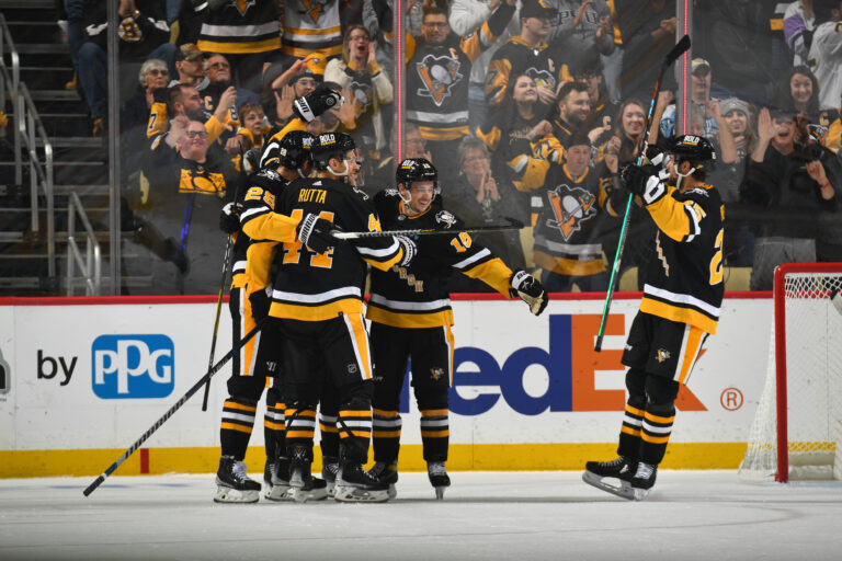 November 1, 2022 - Pittsburgh Penguins vs Boston Bruins at PPG Paints Arena. Boston won the game 6-5.