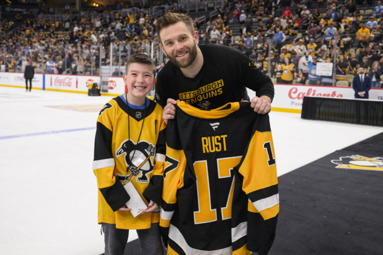 PITTSBURGH, PA - APRIL 17:  at PPG PAINTS Arena on April 17, 2025 in Pittsburgh, Pennsylvania. (Photo by Joe Sargent/NHLI via Getty Images)